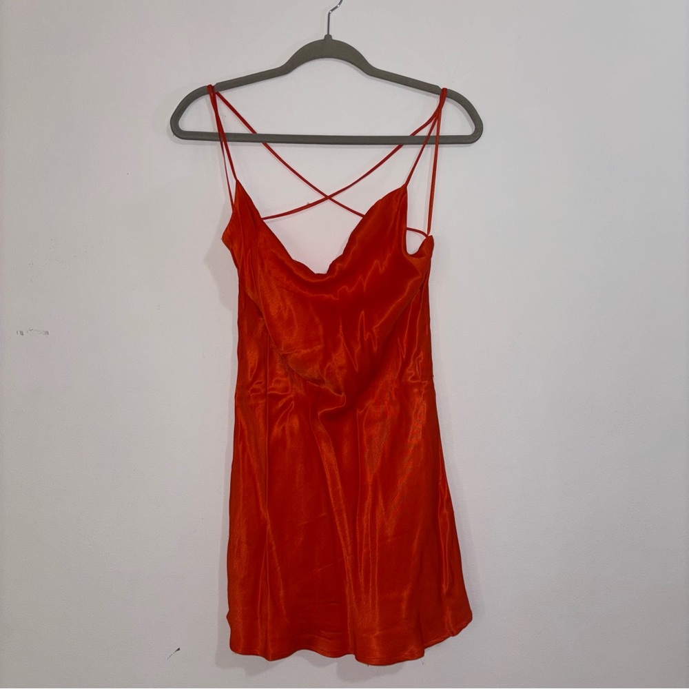 Silky Red Slip Dress